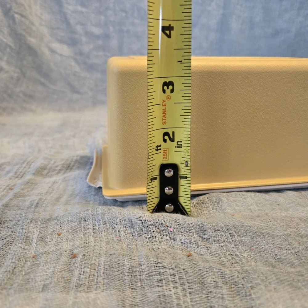 Vintage Tupperware Butter Keeper Dish Harvest Gold‎ Lid Beige Base